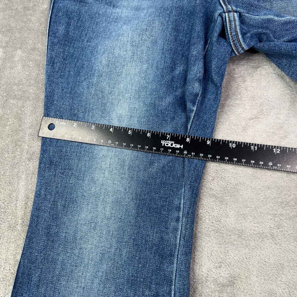 Judy Blue Flare Jeans Womens 14W Medium Wash Blue Stretch Embroidered Pockets - Picture 8 of 13